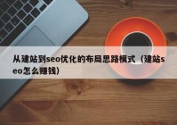 从建站到seo优化的布局思路模式（建站seo怎么赚钱）