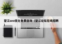 望江seo优化免费咨询（望江论坛在线招聘）