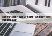 济南好的软件开发培训有哪些（济南软件培训学校哪家最好）