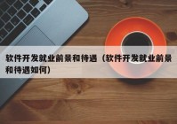 软件开发就业前景和待遇（软件开发就业前景和待遇如何）