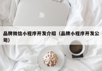 品牌微信小程序开发介绍（品牌小程序开发公司）
