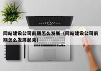 网站建设公司前期怎么发展（网站建设公司前期怎么发展起来）